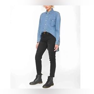 Sandrine Rose + Free people black distressed jeans nwt